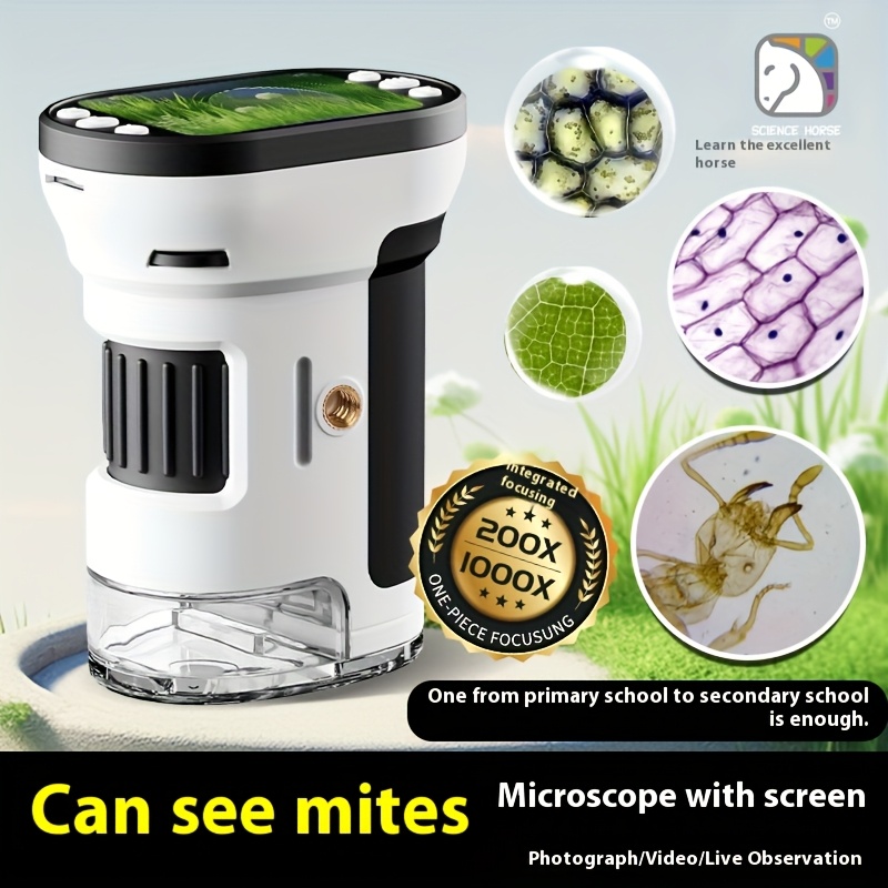 Science Max - Kit de microscope biologique pour enfants,