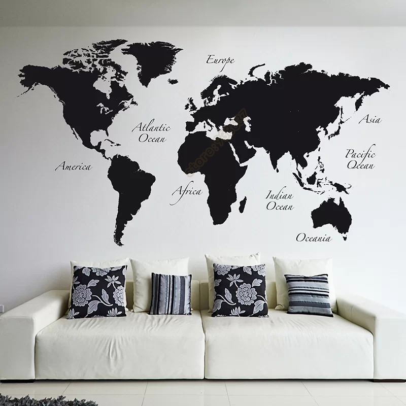 Grande carte du monde vinyle a - Star Map Poster avis et prix