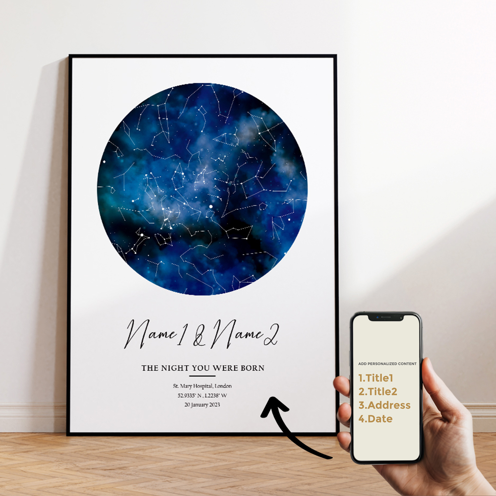 Moderne personnalisé personnal - Star Map Poster avis et prix